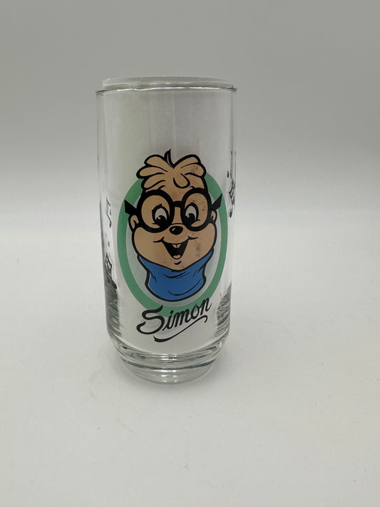 Bagdasarian Simon of Alvin & The Chipmunks Hardees Promotional Glass, Vintage