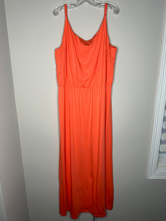 Gap Size XL Orange Salmon Spaghetti Strap Maxi Dress Sundress