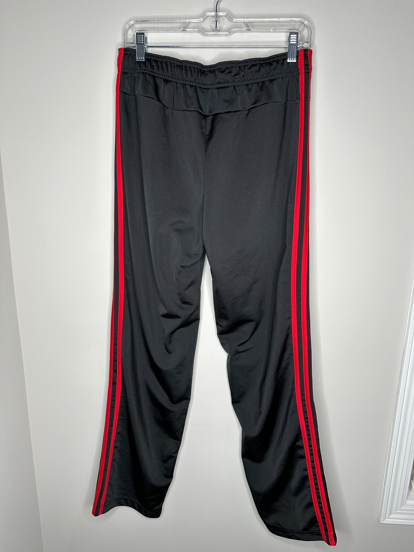 Adidas Men's Size M Black with Red Jogger Pants Joggers Athletic Pants