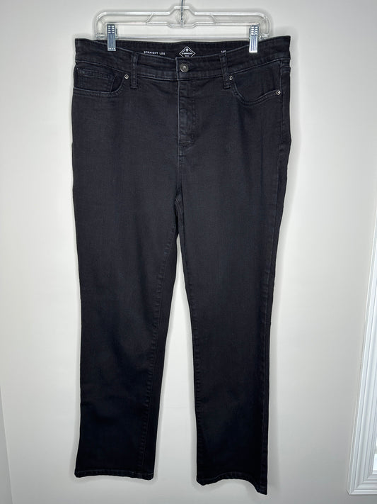 St. John's Bay Size 14S Black Straight Leg Jeans