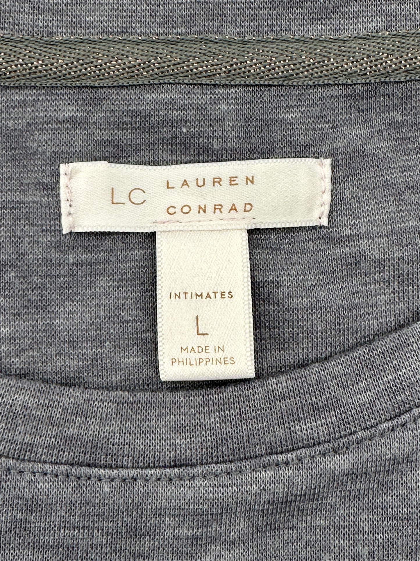 LC Lauren Conrad Intimates Size L Gray Long Sleeve Top