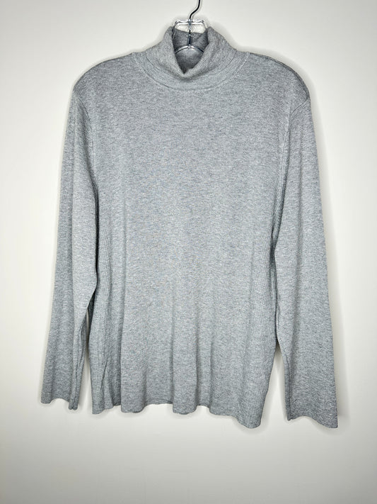 Chico's Size 4 (XXL, 20-22) Gray Turtleneck Sweater