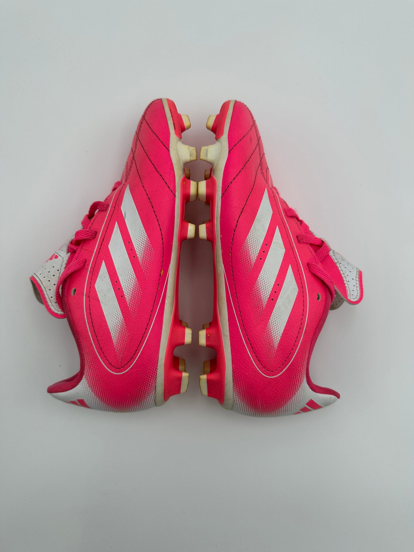 Adidas Goletto IX Firm/Multi-Ground Soccer Cleats Girls Size 2 Lucid Pink with Cloud White