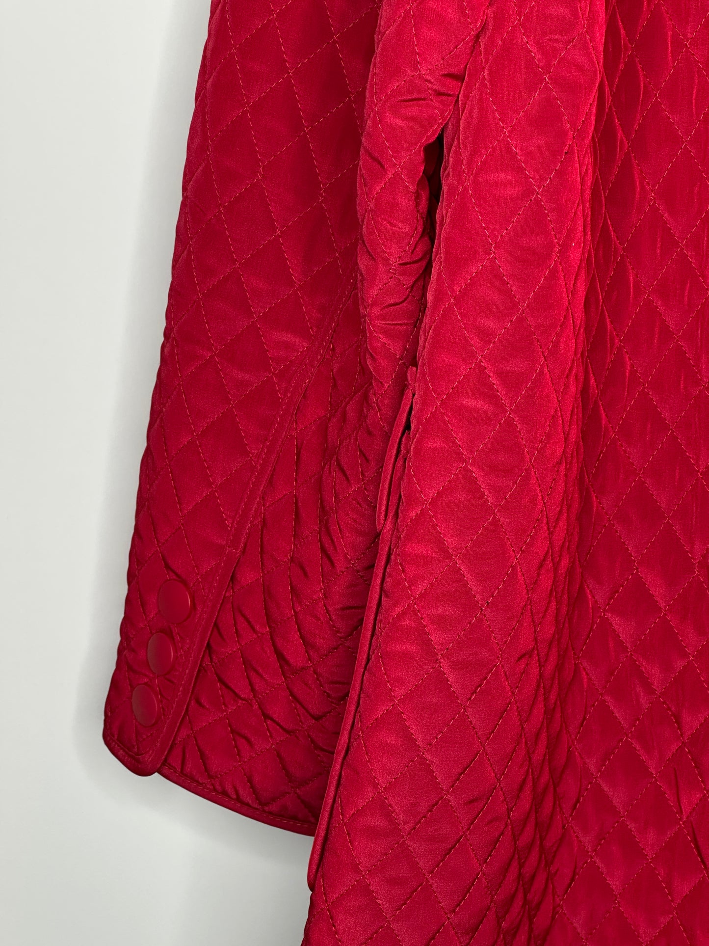 Hilary Radley Size 1X Red Quilted Snap-Up Jacket
