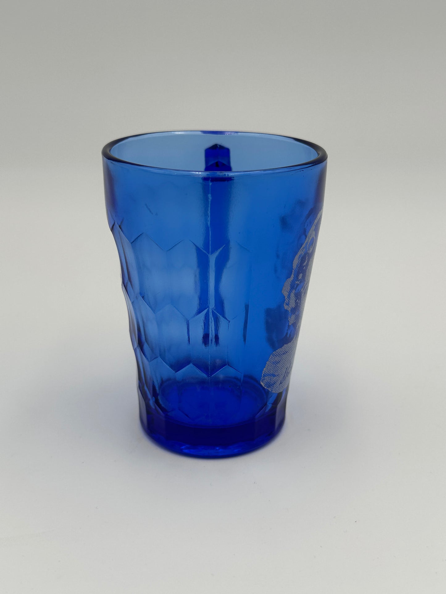 Cobalt Blue Glass Vintage Shirley Temple Collectable Cup Mug Glass