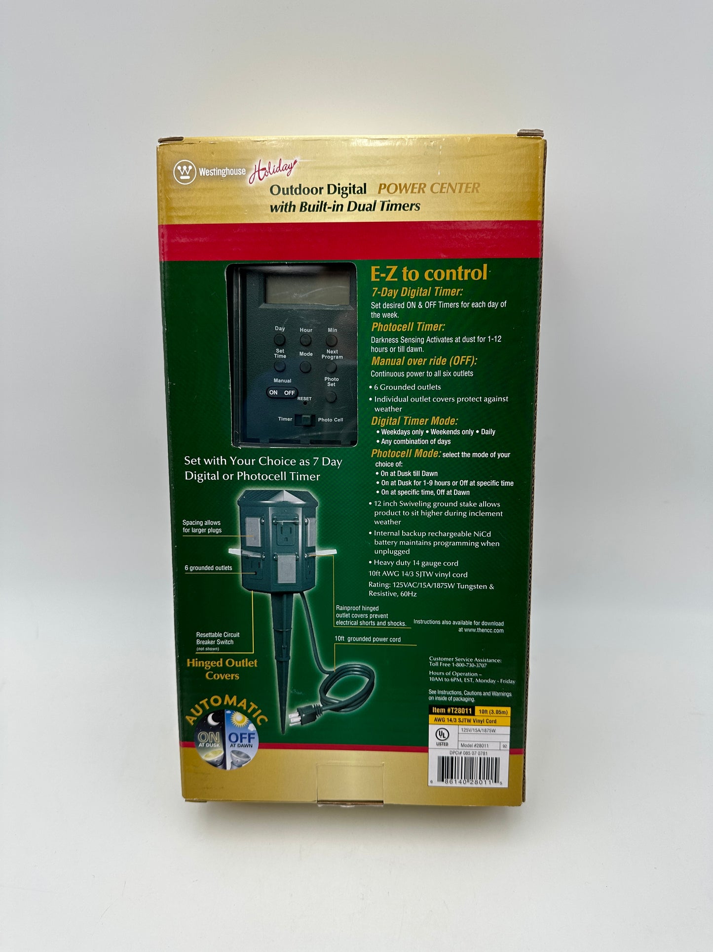 Westinghouse Green Outdoor Digital Power Center, new in package