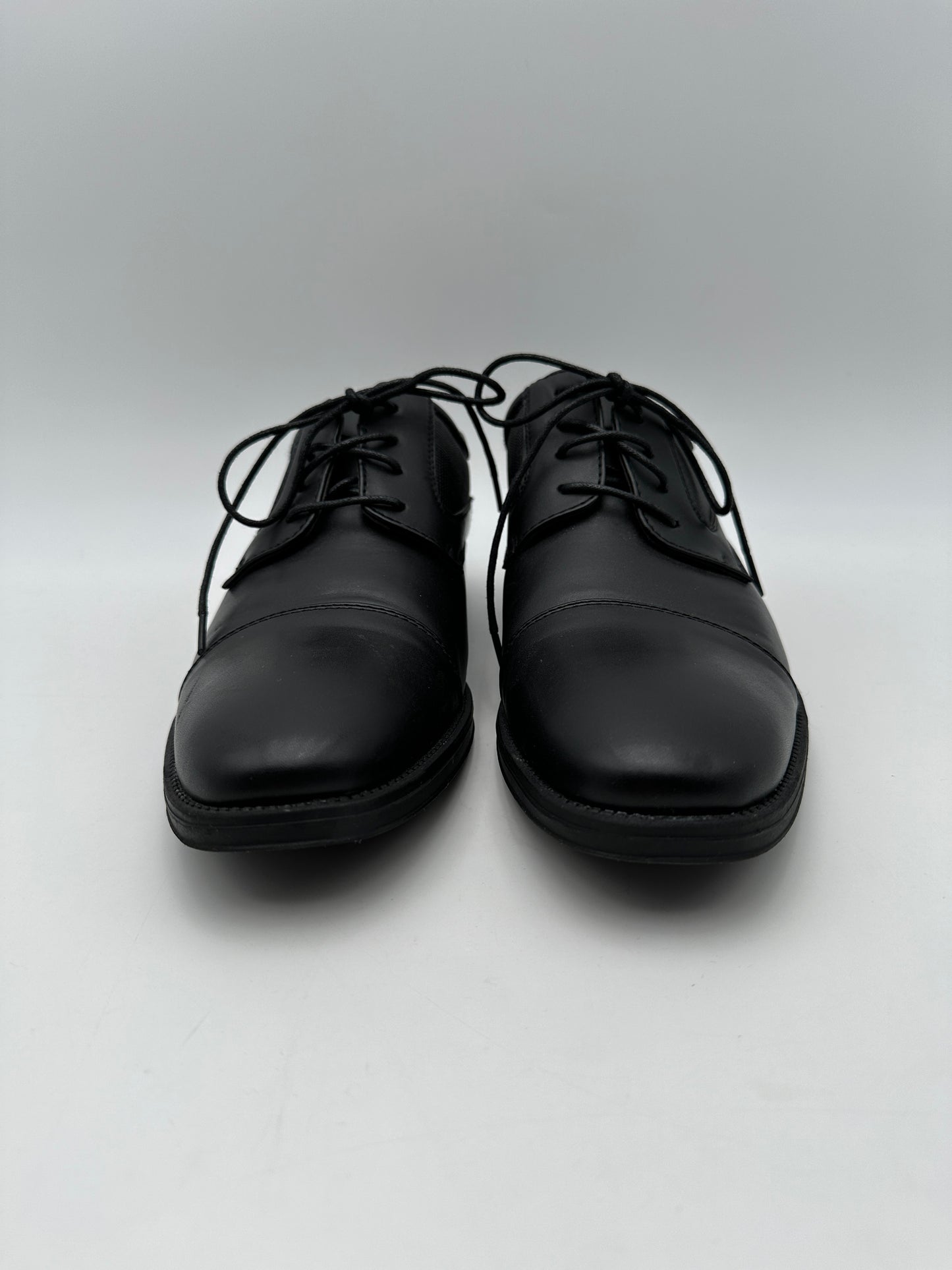 Mr. Hansen Men's Size 42 (US 8.5) Vegan Leather Black Dress Shoes