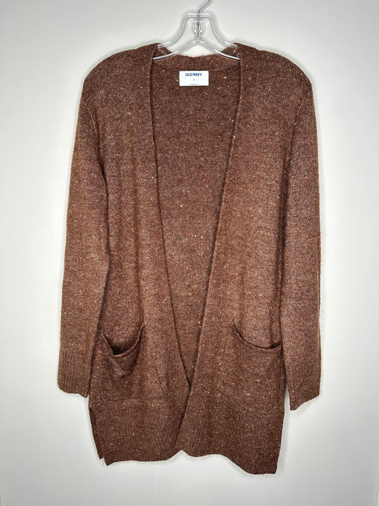 Old Navy Size M Brown Open Front Long Cardigan Sweater