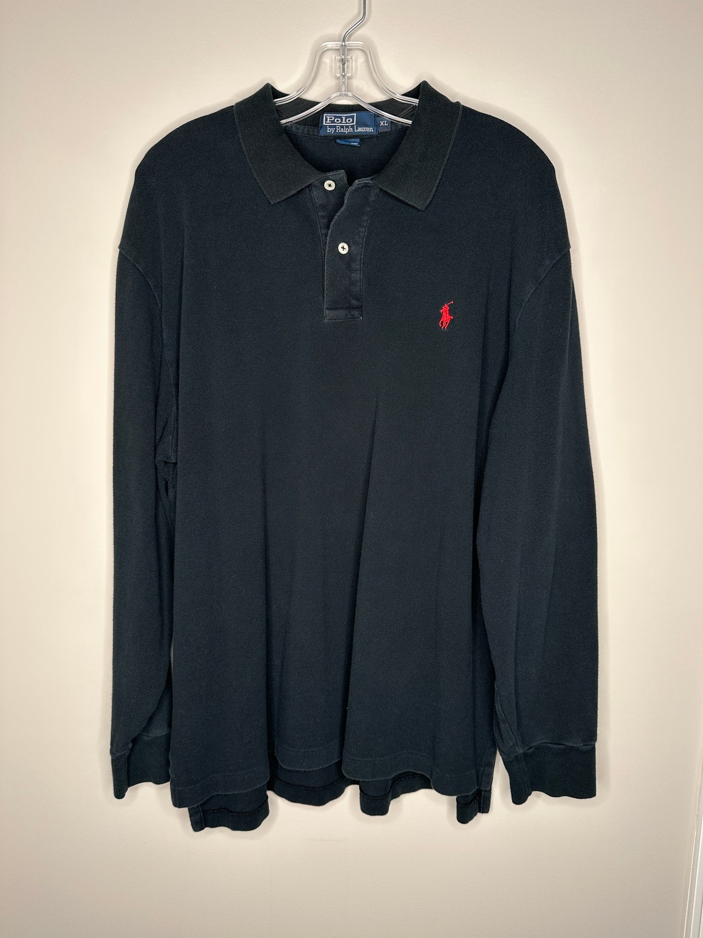 Polo by Ralph Lauren Men's Size XL Black Long Sleeve Polo Shirt
