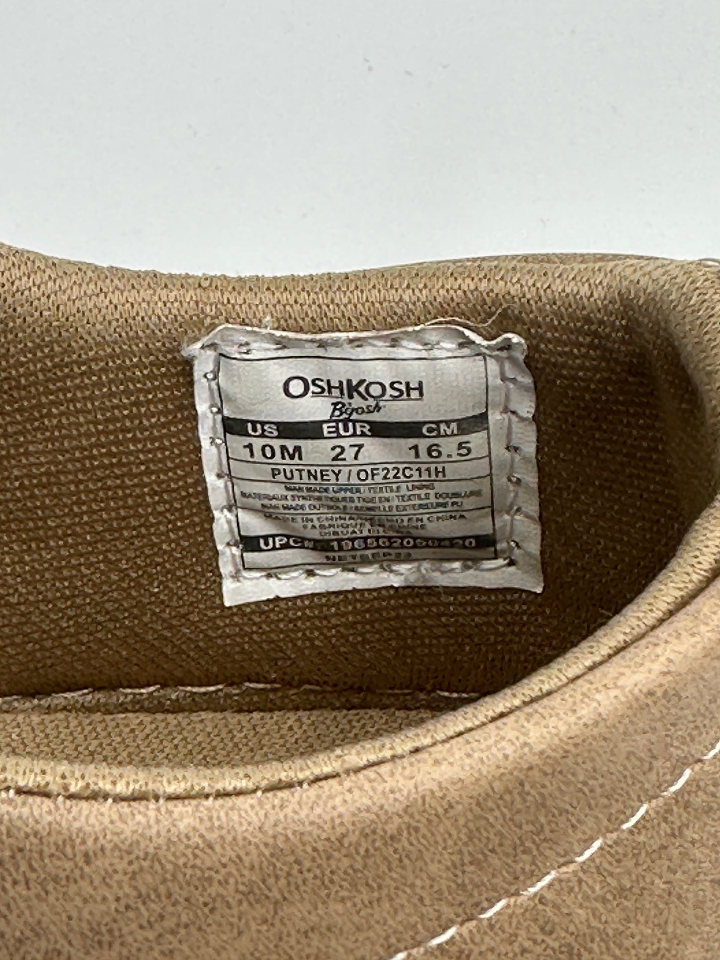 OshKosh B'gosh Size 10M Toddler Brown Lace-Up Shoes