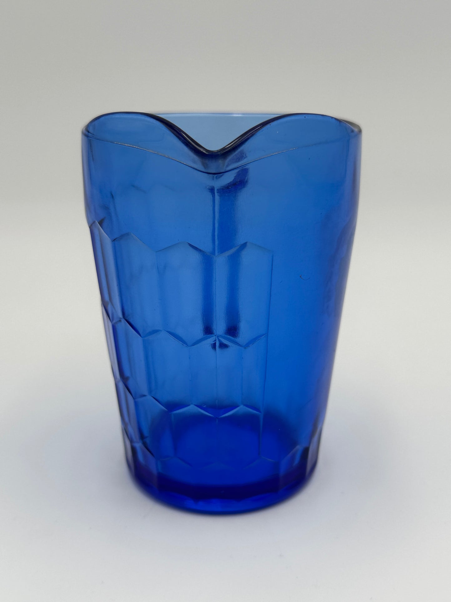 Cobalt Blue Glass Vintage Shirley Temple Collectable Milk Pitcher