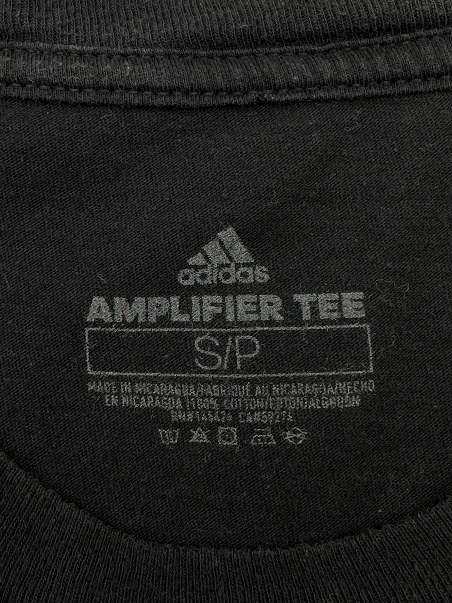 Adidas Men's Size S Navy Blue Amplifier Short Sleeve Logo Tee T-Shirt