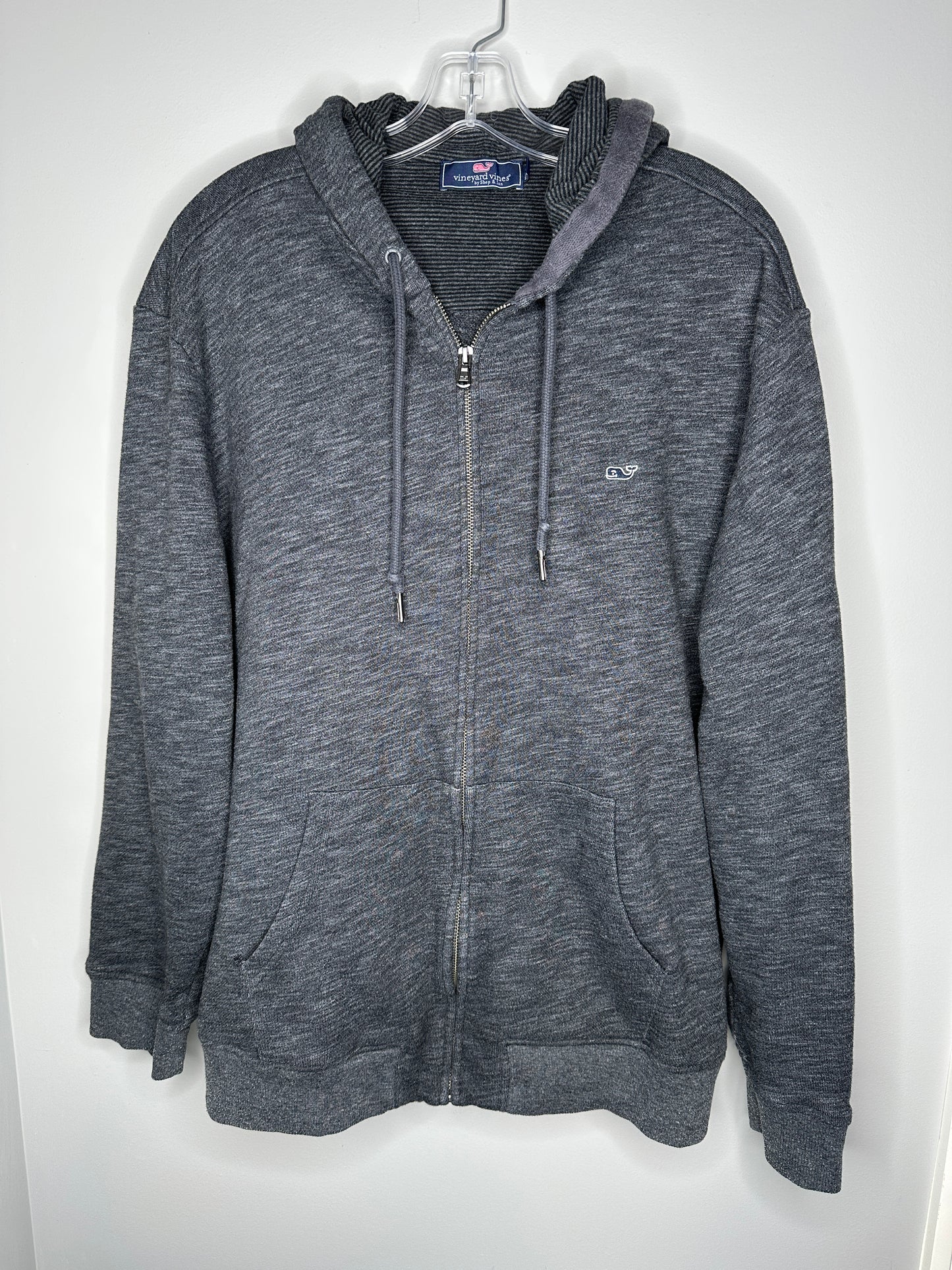 Vineyard Vines Men's Size XL Heather Gray Full-Zip Hoodie Hooded Sweatshirt