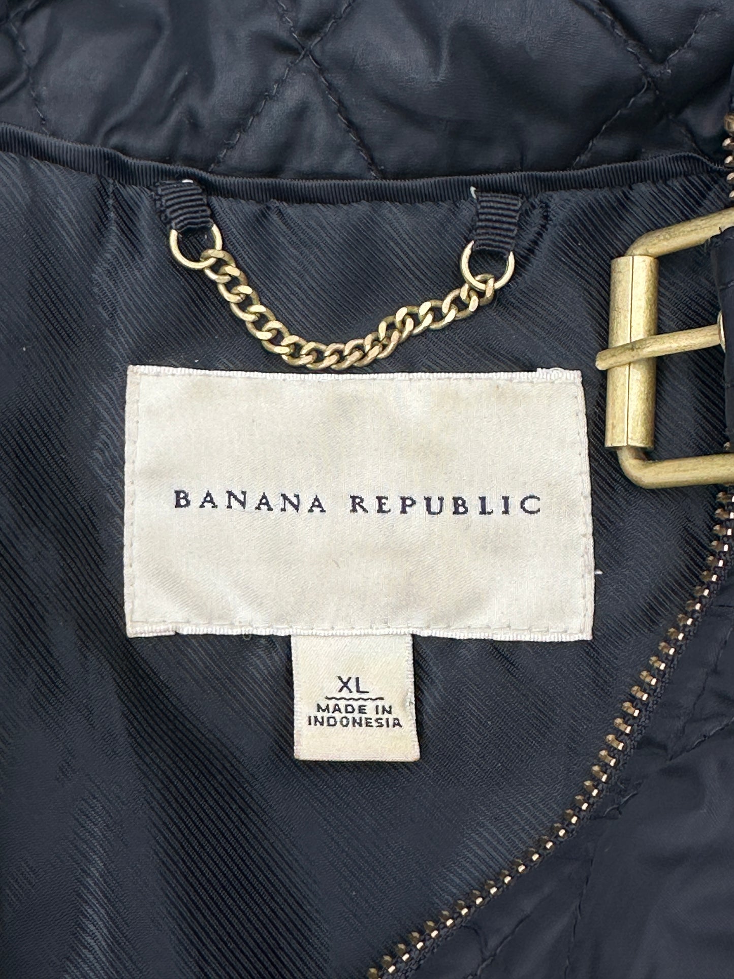 Banana Republic Size XL Navy Blue Quilted Jacket Coat