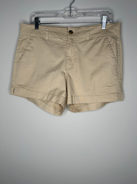 Old Navy Size 10 Tan Mid-Rise Everyday Short Chino Shorts