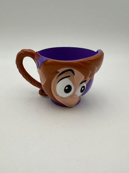 Disney On Ice Purple Plastic Cup Mug Aladdin's Abu the Monkey, Vintage