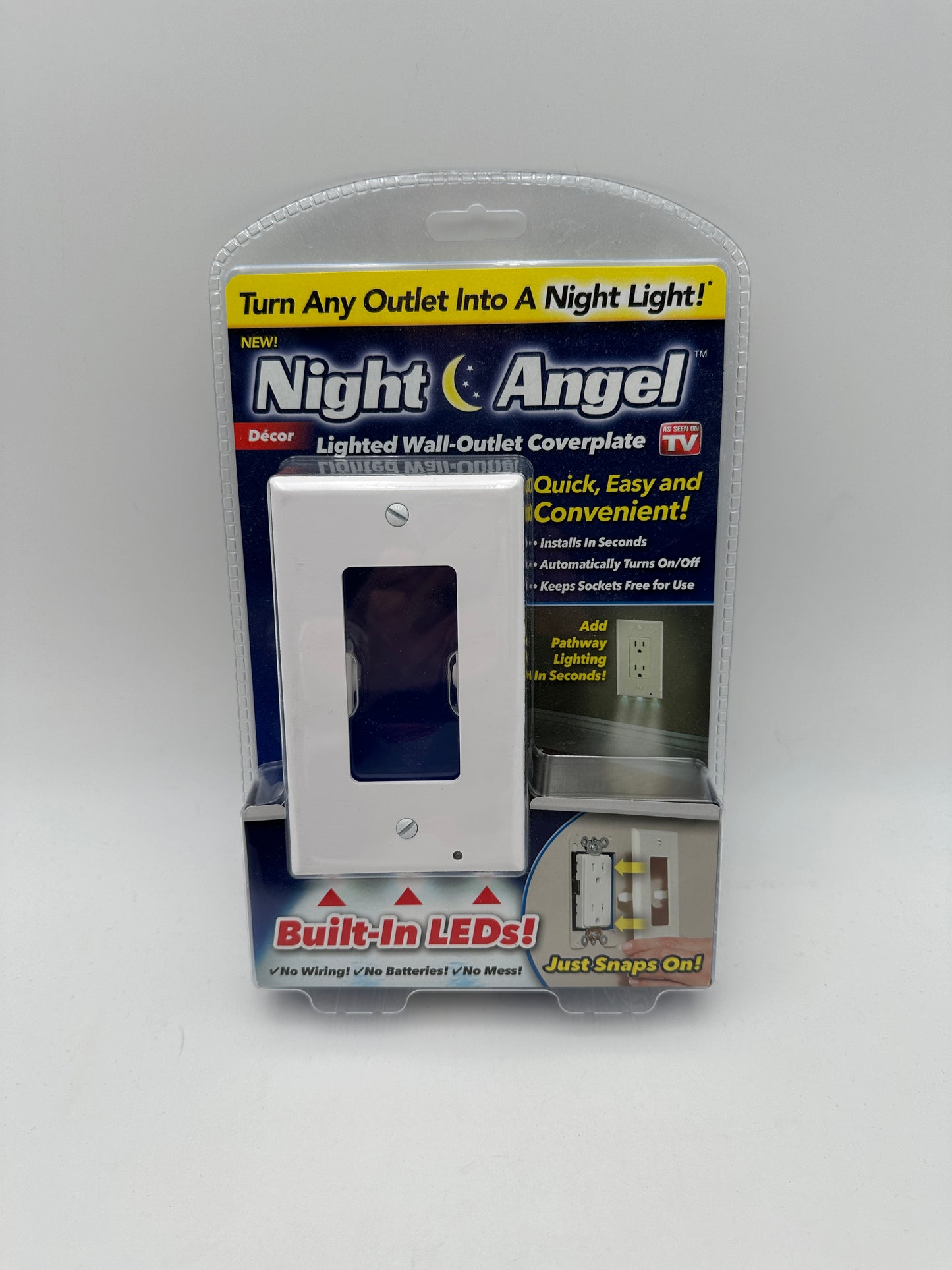 Ontel Products Night Angel Lighted Wall-Outlet Coverplate, new (currently have qty 2)