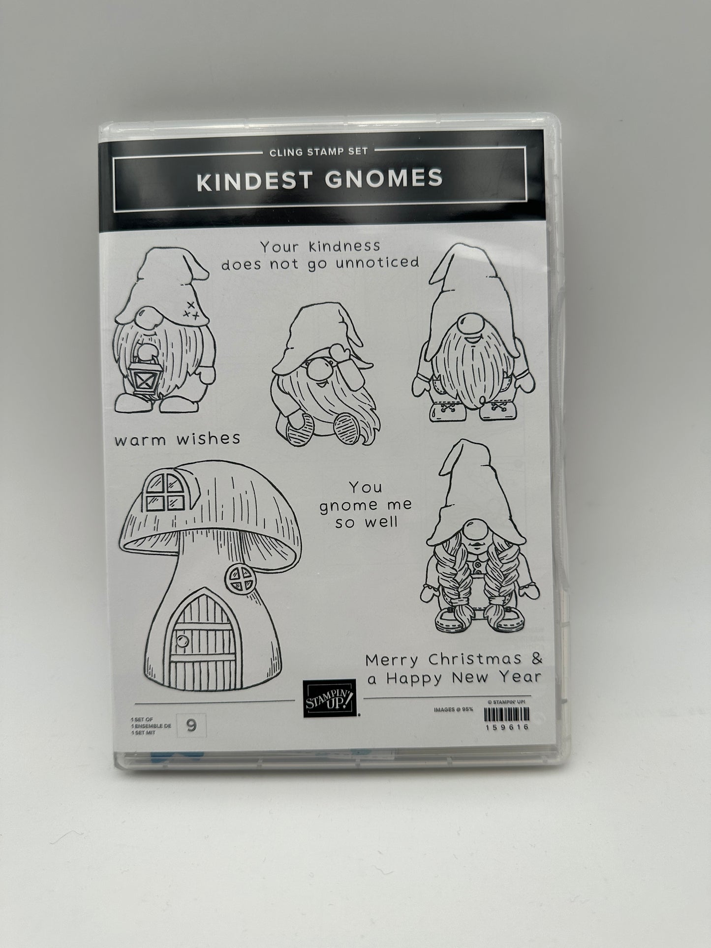 Stampin' Up! Kindest Gnomes Cling Stamp Set, retired