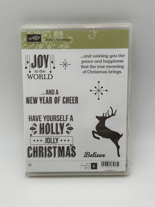 Stampin' Up! Jolly Christmas Cling Stamp Set, retired