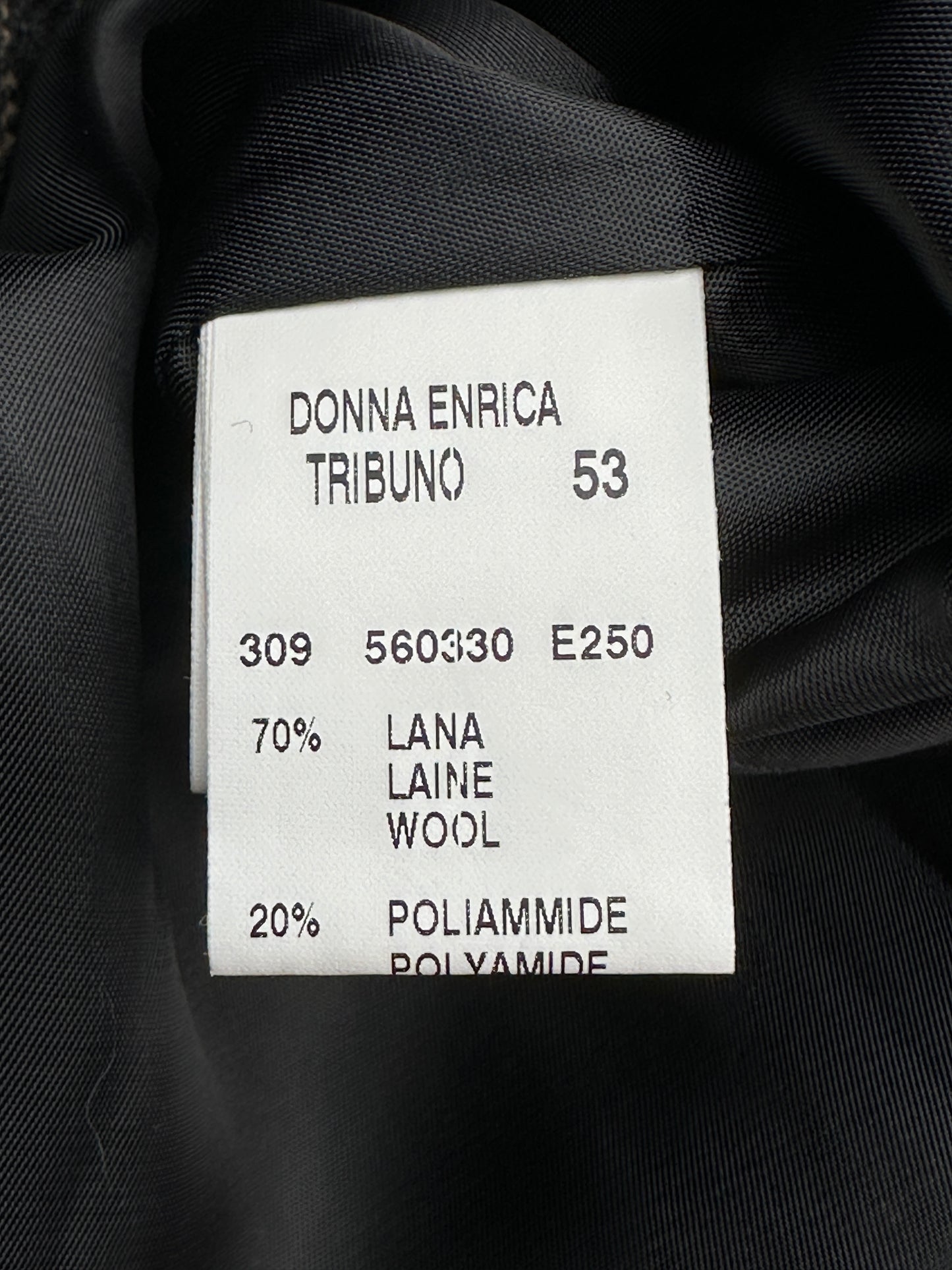 Donna Enrica Size 28 Gray Grey Wood Blend Jacket Coat