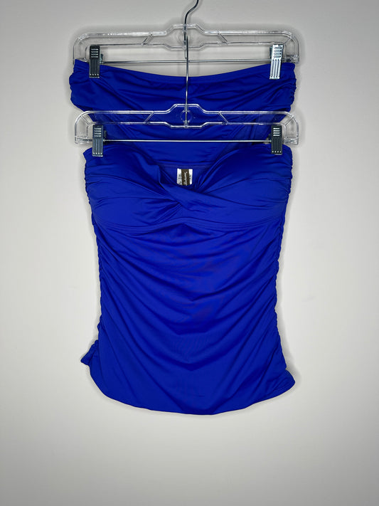 Tommy Bahama Size S Royal Blue Two-Piece Strapless Tankini Swimsuit Swim Wear