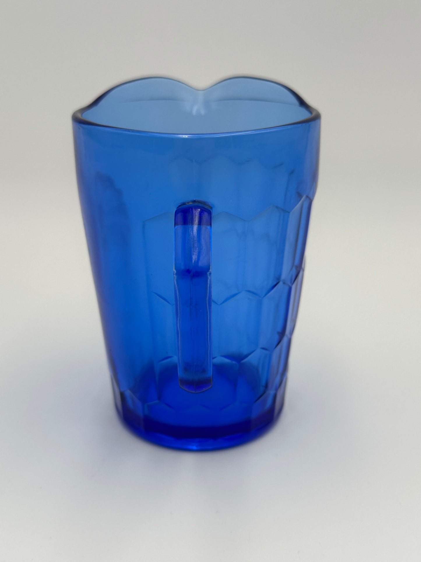 Cobalt Blue Glass Vintage Shirley Temple Collectable Milk Pitcher