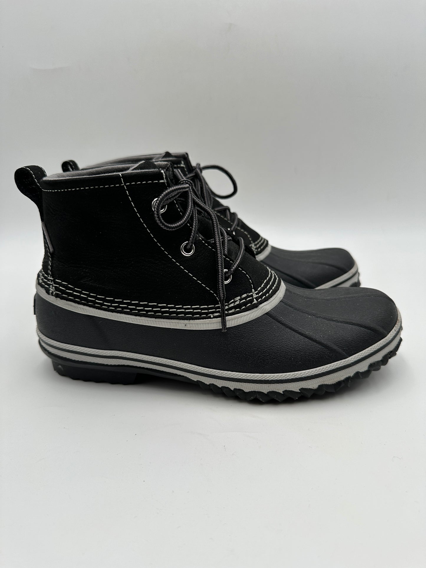 Eddie Bauer Women's Size 9 Black Hunt Pac Mid Boots - Leather