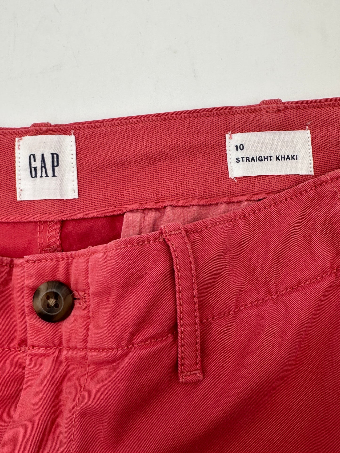 Gap Size 10 Salmon Straight Khaki Pants