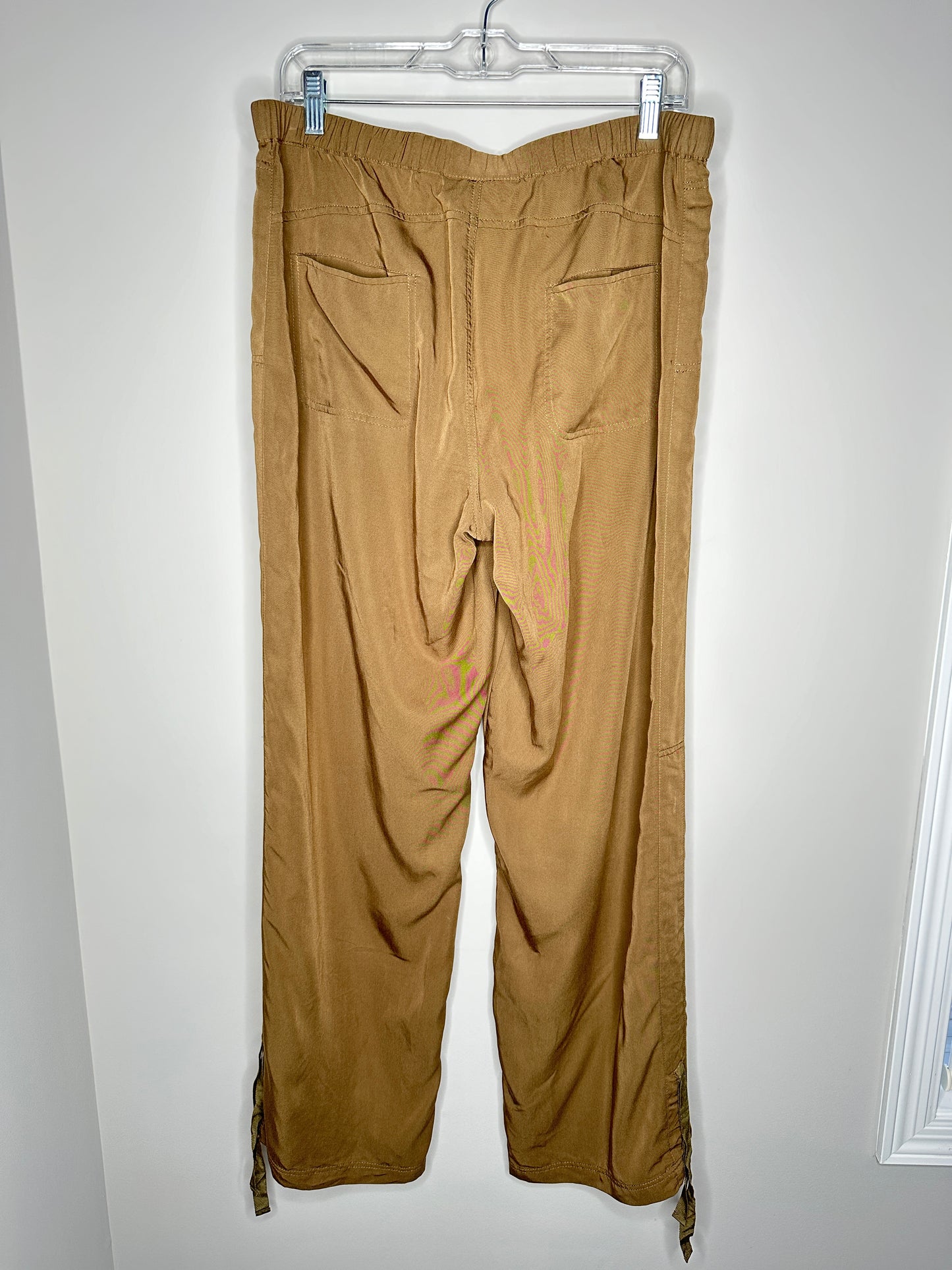 Belle Gray by Lisa Rinna Size L Taupe Light Brown Elastic Waist Pants