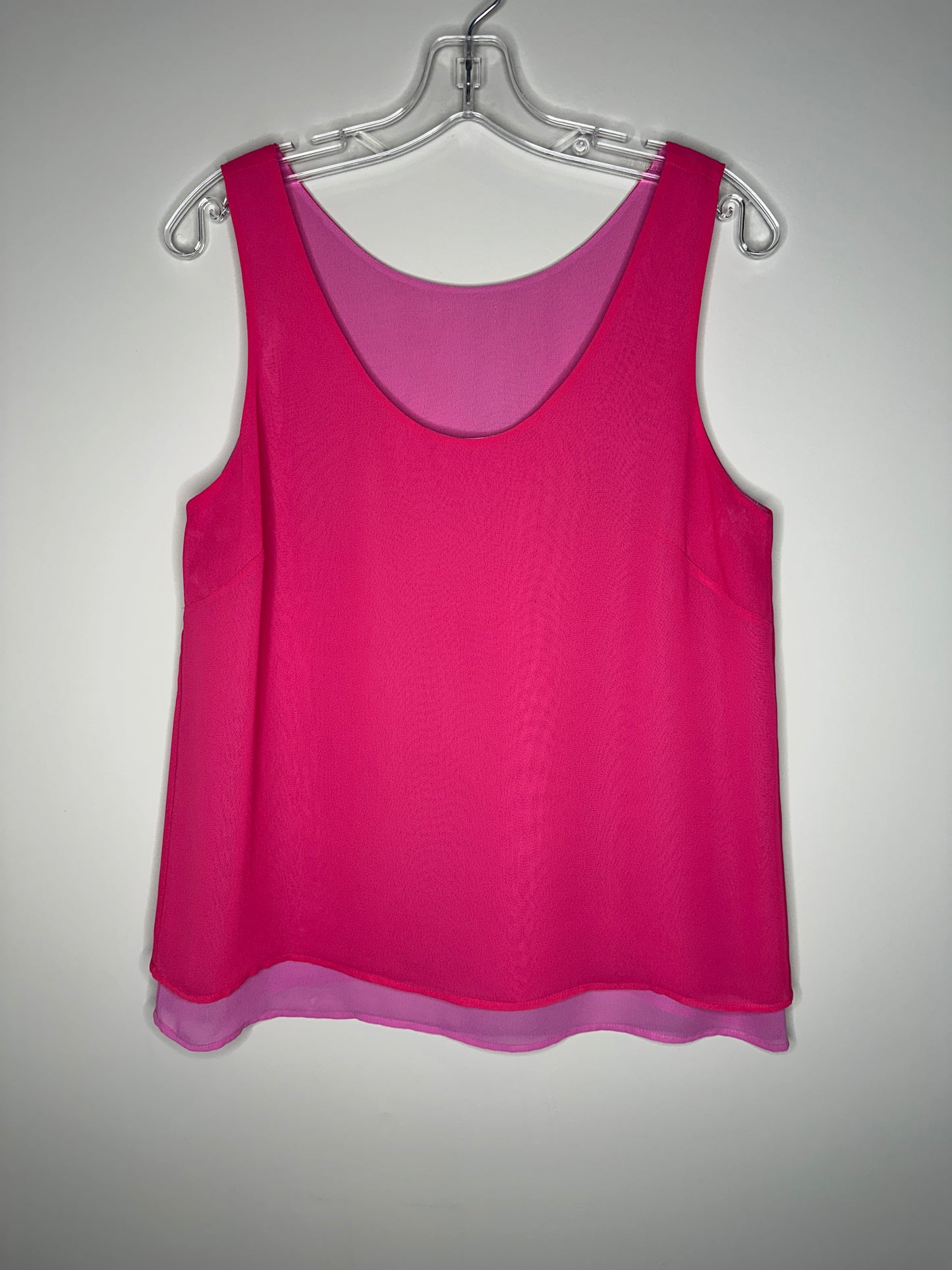 Size L Hot Pink Sleeveless Shell Tank Top (no size tag - please see meas.)
