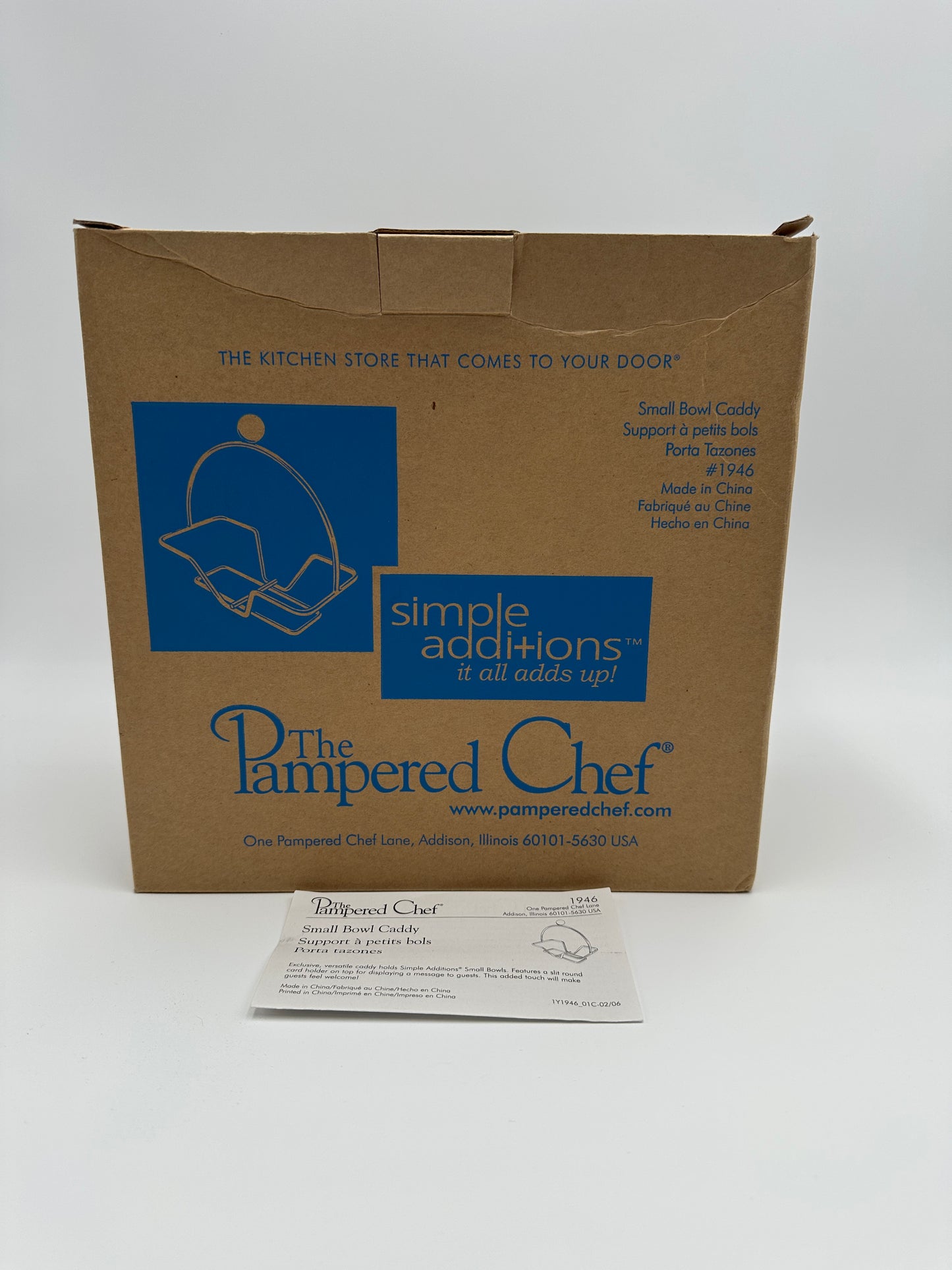 The Pampered Chef Simple Additions Small Bowl Caddy w/original box, item #1946