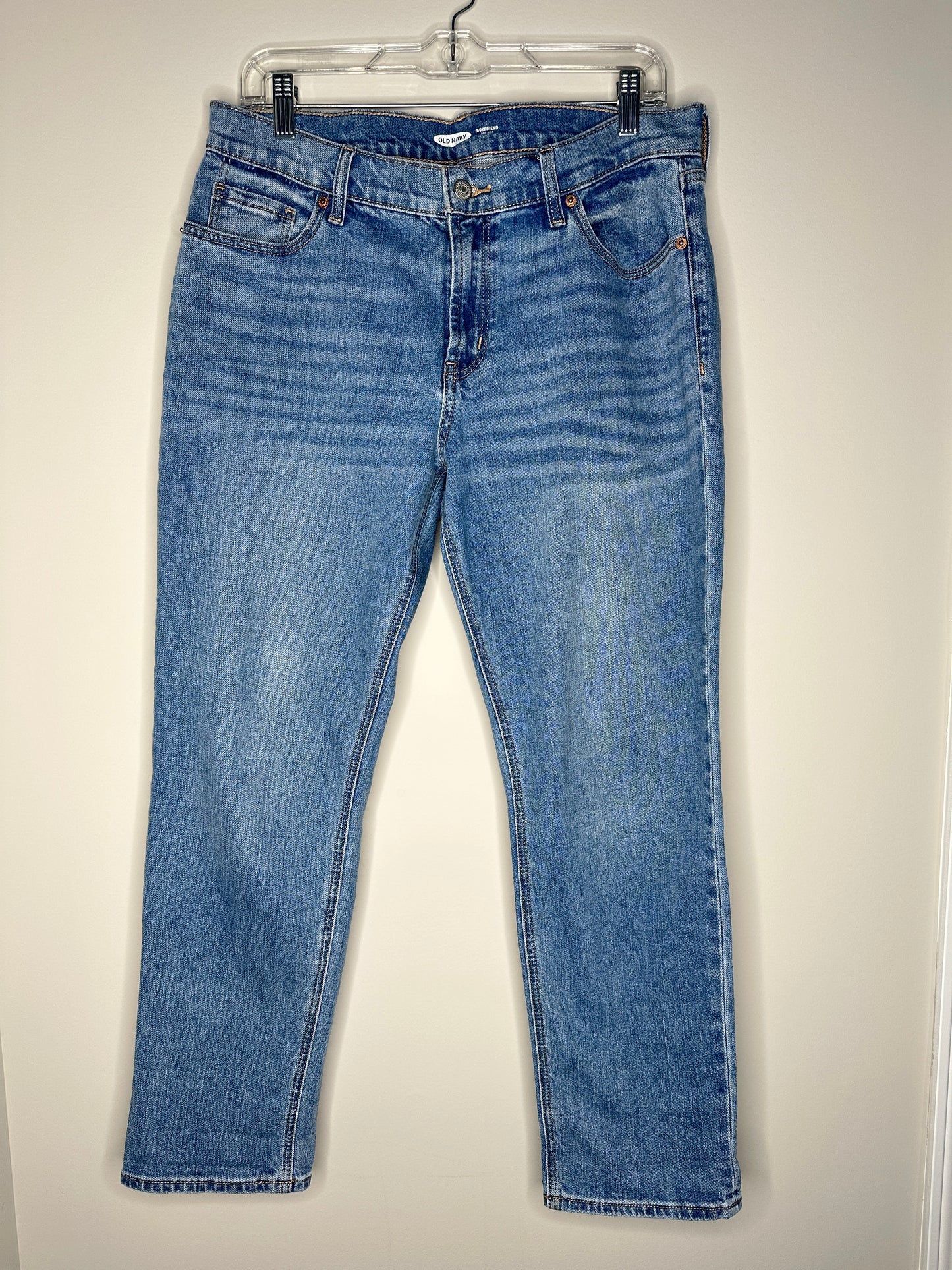 Old Navy Size 10 Blue Light Wash Boyfriend Mid-Rise Jeans