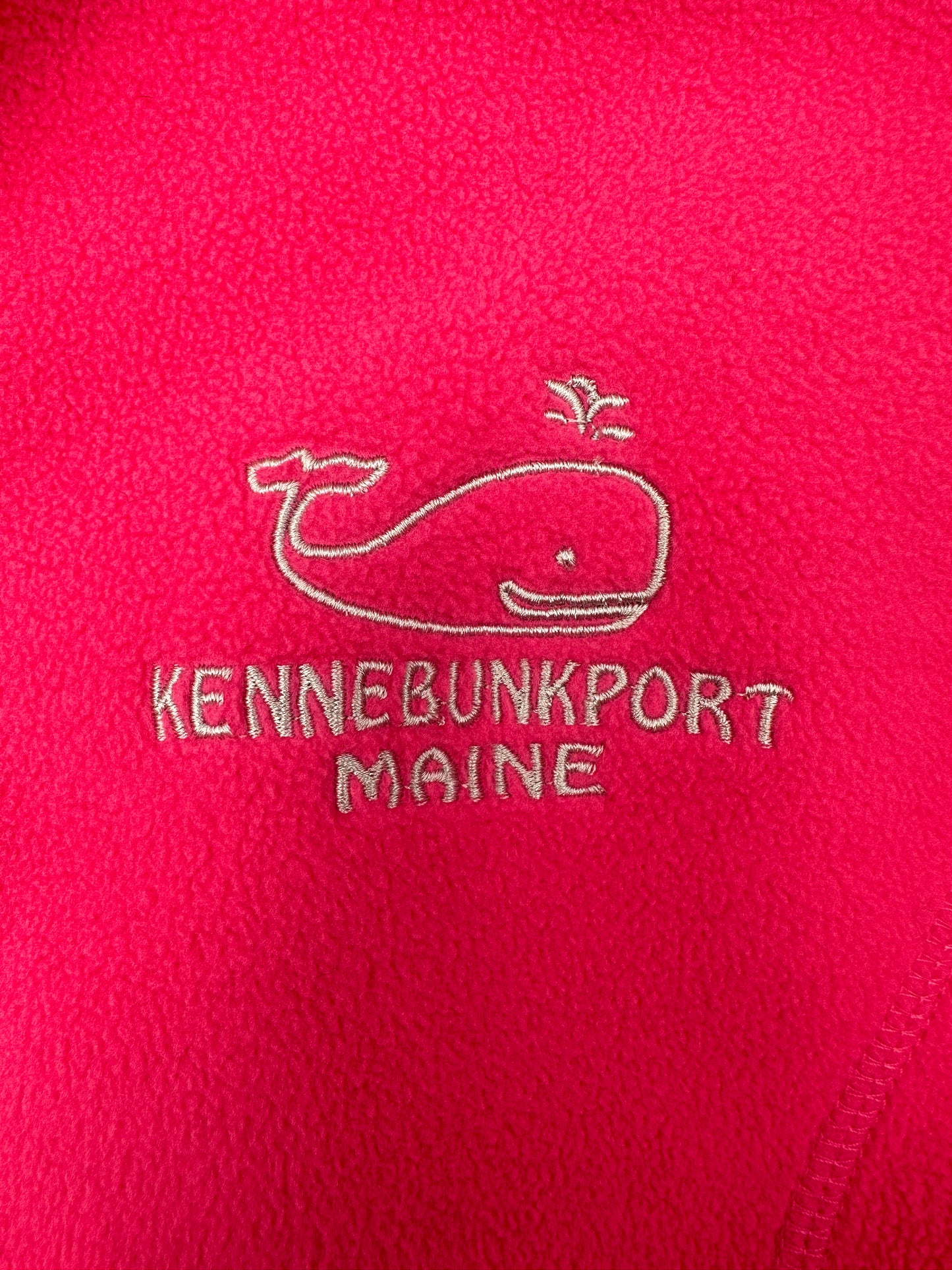 Dimco Apparel Size XL Hot Pink Full-Zip Fleece "Kennebunkport Maine"