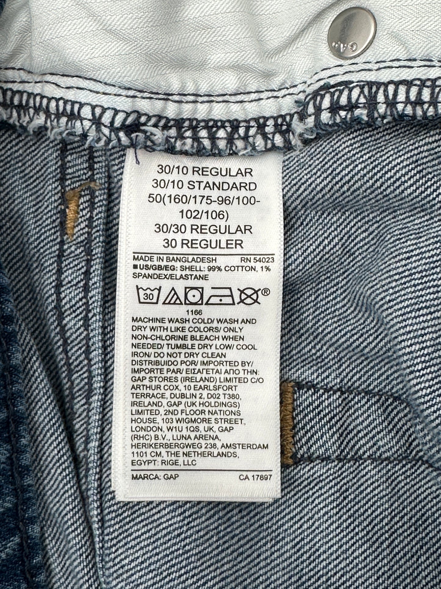 GAP Size 30/10R Blue Medium Wash Loose Mid-Rise Jeans