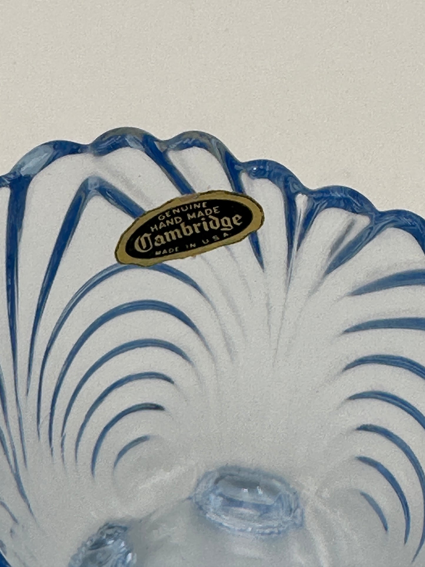 Cambridge Glass Moonlight Blue Caprice Footed Creamer & Sugar Set