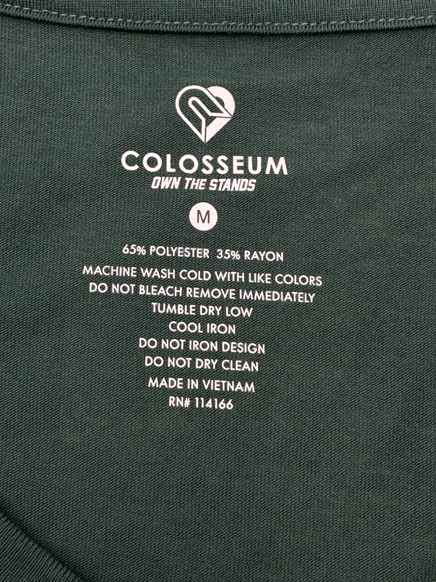 Colosseum Size M Forest Green Minnesota Wild Hockey V-Neck Tee T-Shirt, new/NWT