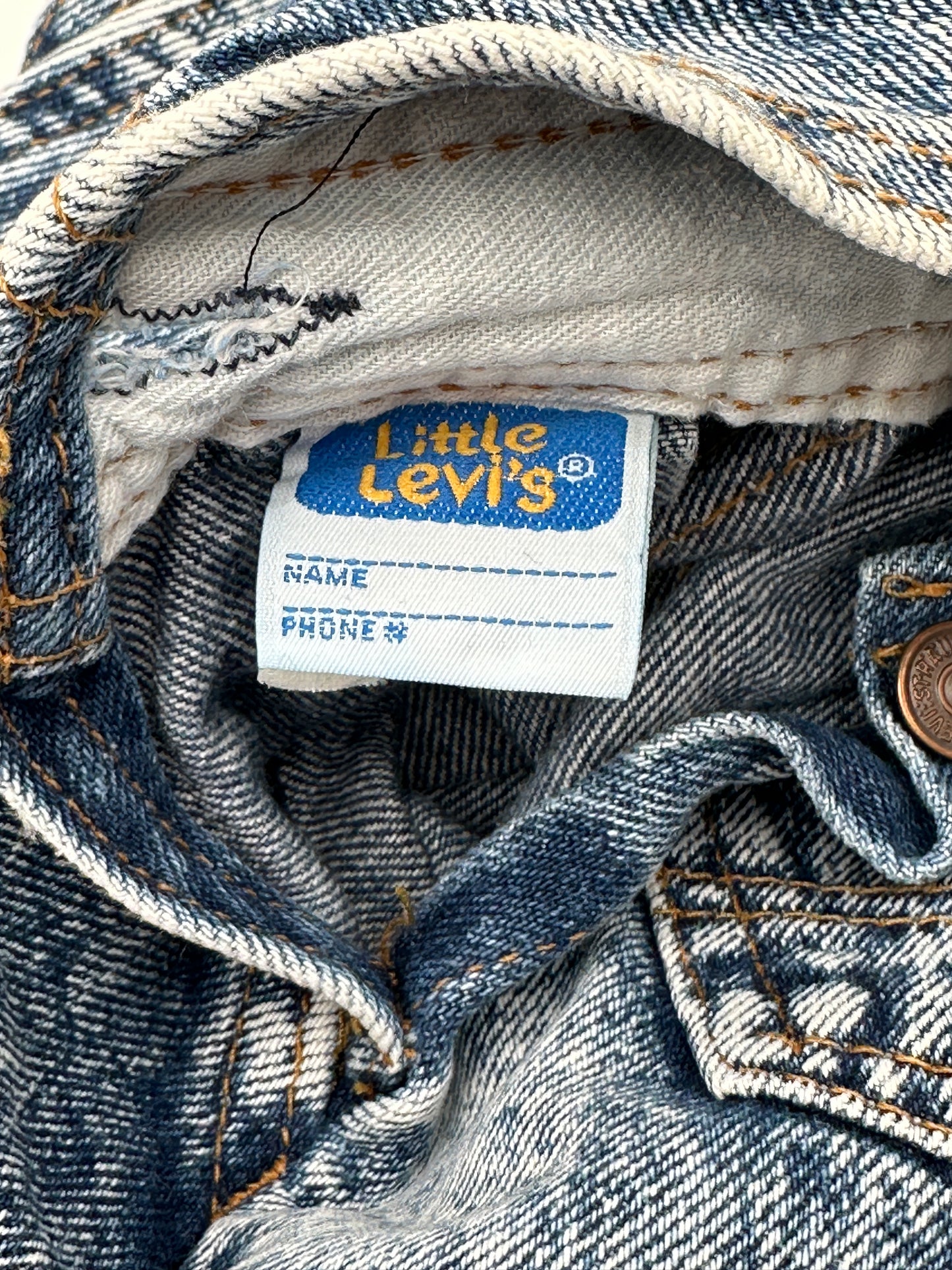 Levi's Size 18M Blue Acid Wash Denim Overalls Overall Jeans, Vintage