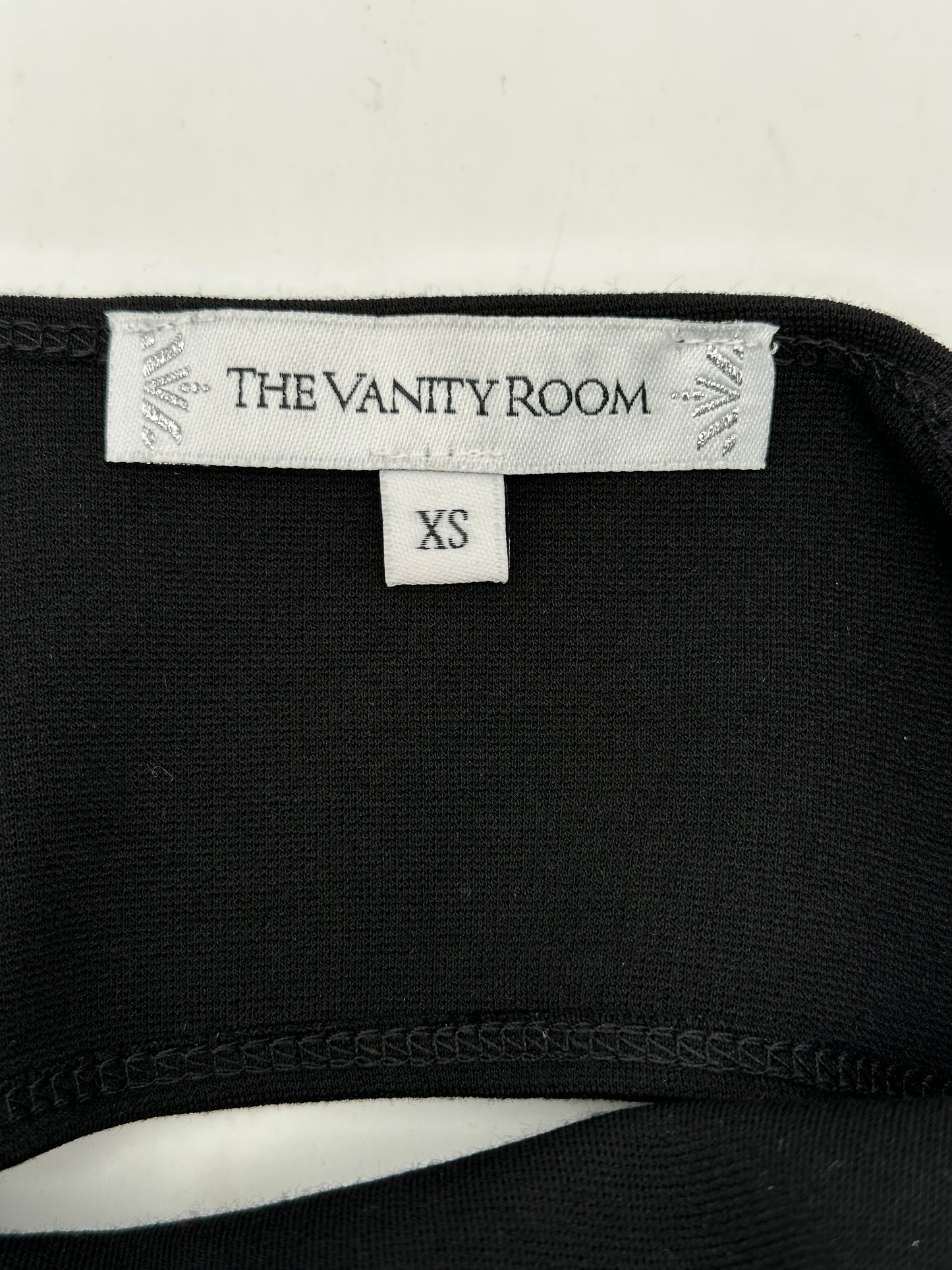 The Vanity Room Size XS Black V-Neck Sleeveless Fit & Flair Dress