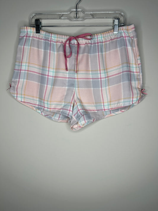 LC Lauren Conrad Intimates Size L Pink Plaid Lounge Shorts Sleep Shorts