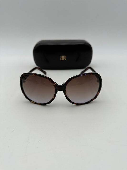 Banana Republic Brown Tortoiseshell Plastic NATALIE/S Oval Sunglasses w/Case & Cleaning Cloth