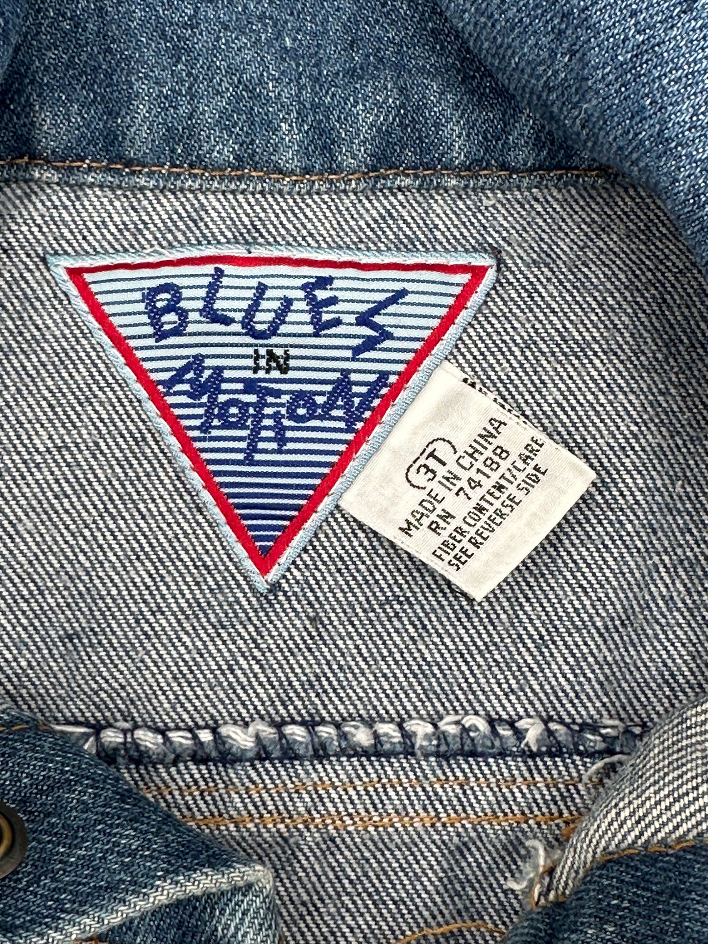 Blues in Motion Unisex Toddler Size 3T Blue Medium Wash Vintage Denim Jacket