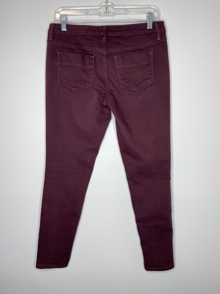 Mossimo Size 4/27 Burgundy Mid-Rise Jegging
