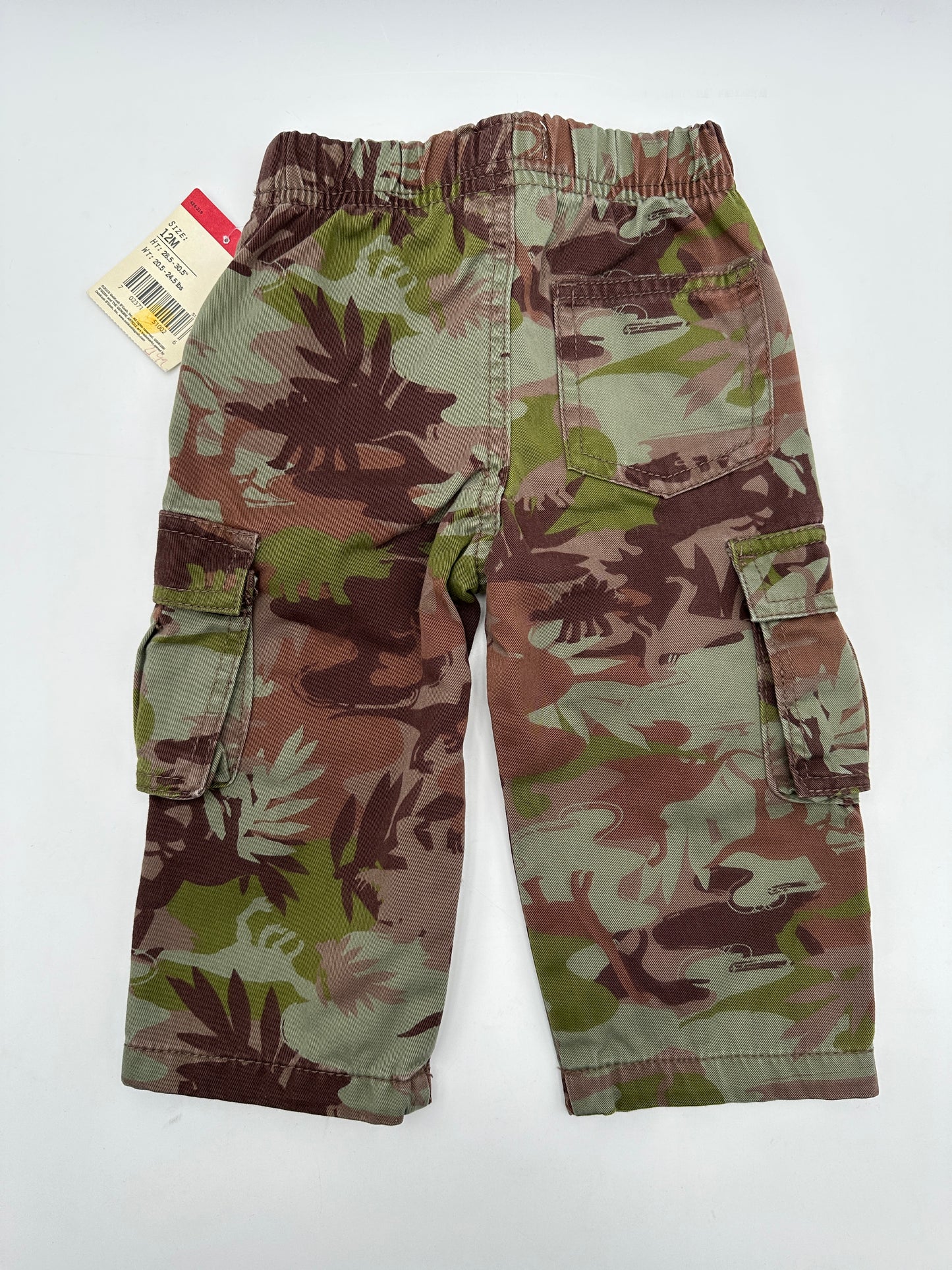 OshKosh Size 12M Brown Green Camo Pull-on Pants, NWT