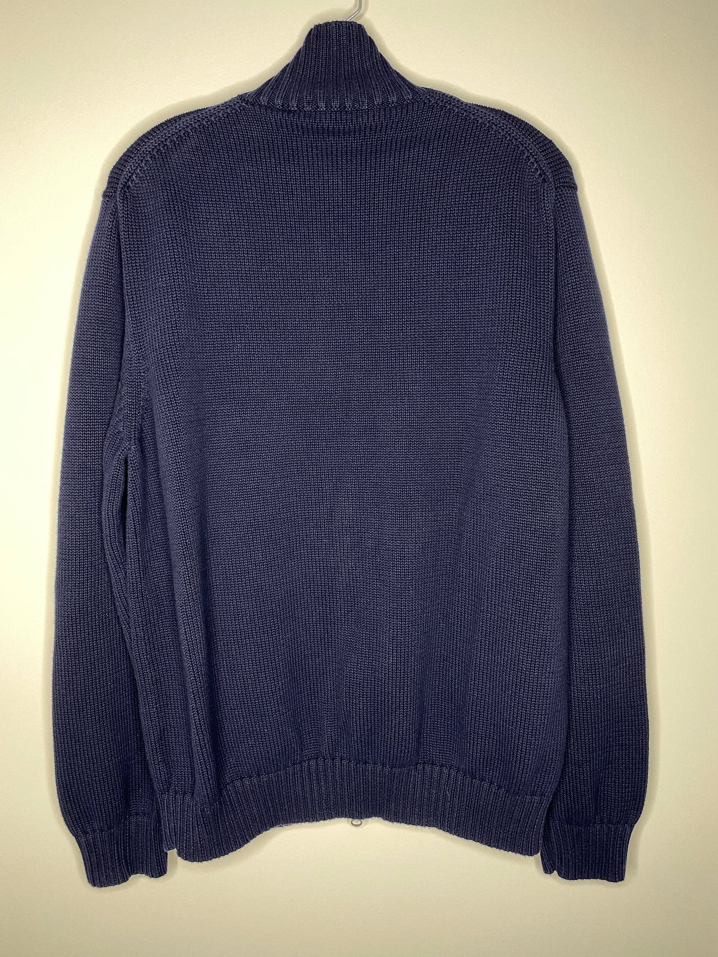 J.Crew Men's Size XL Navy Blue Full-Zip Sweater
