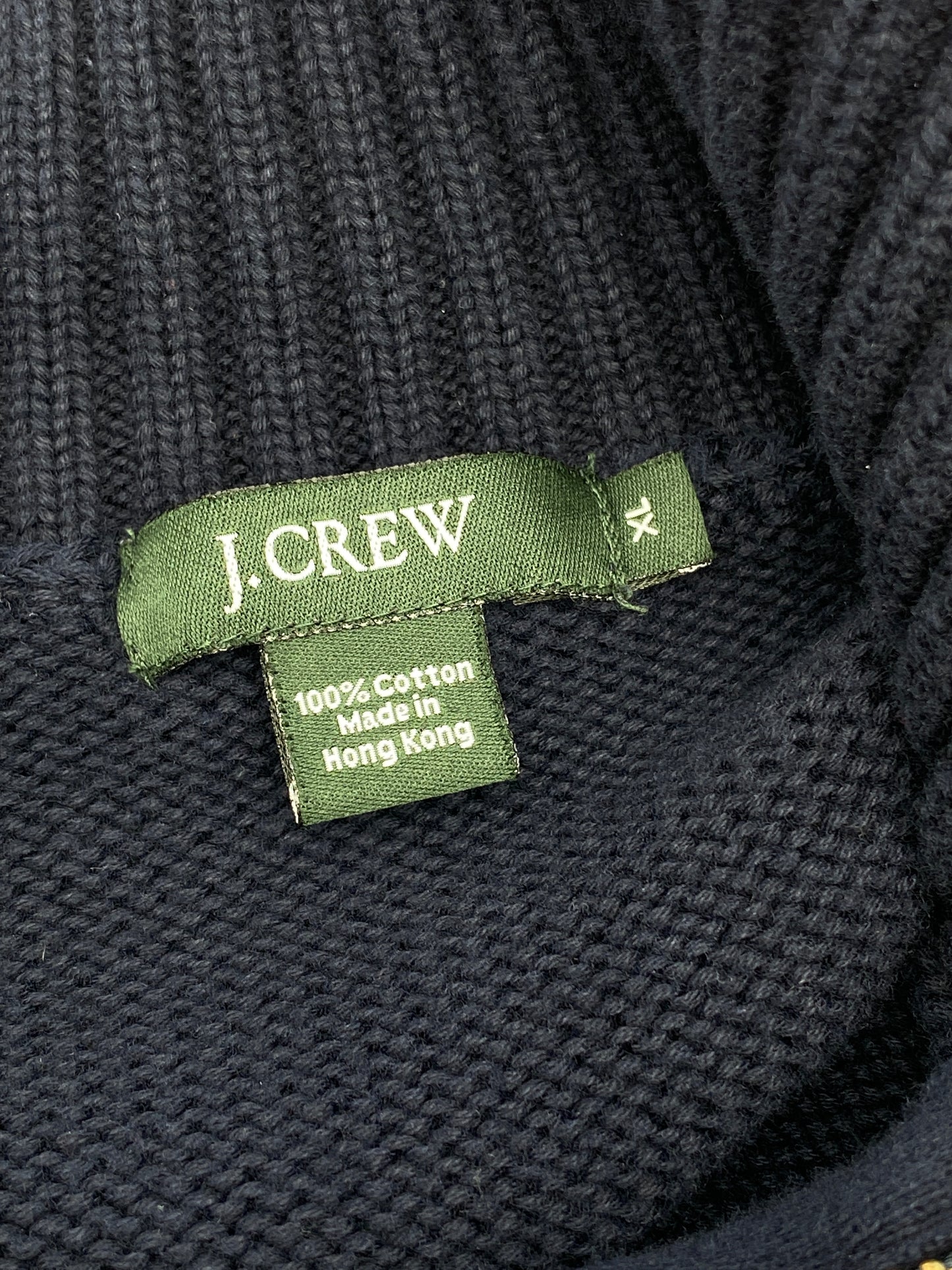 J.Crew Men's Size XL Navy Blue Full-Zip Sweater