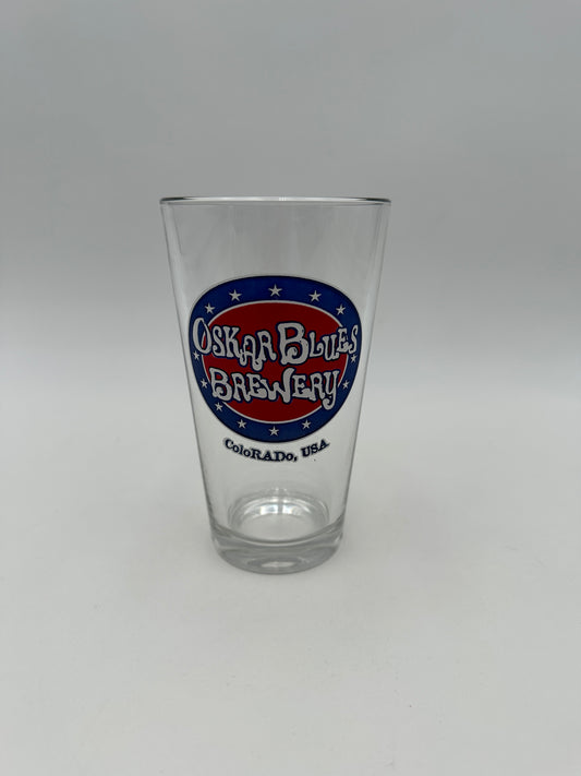 Oskar Blues Brewery Clear Pint Glass