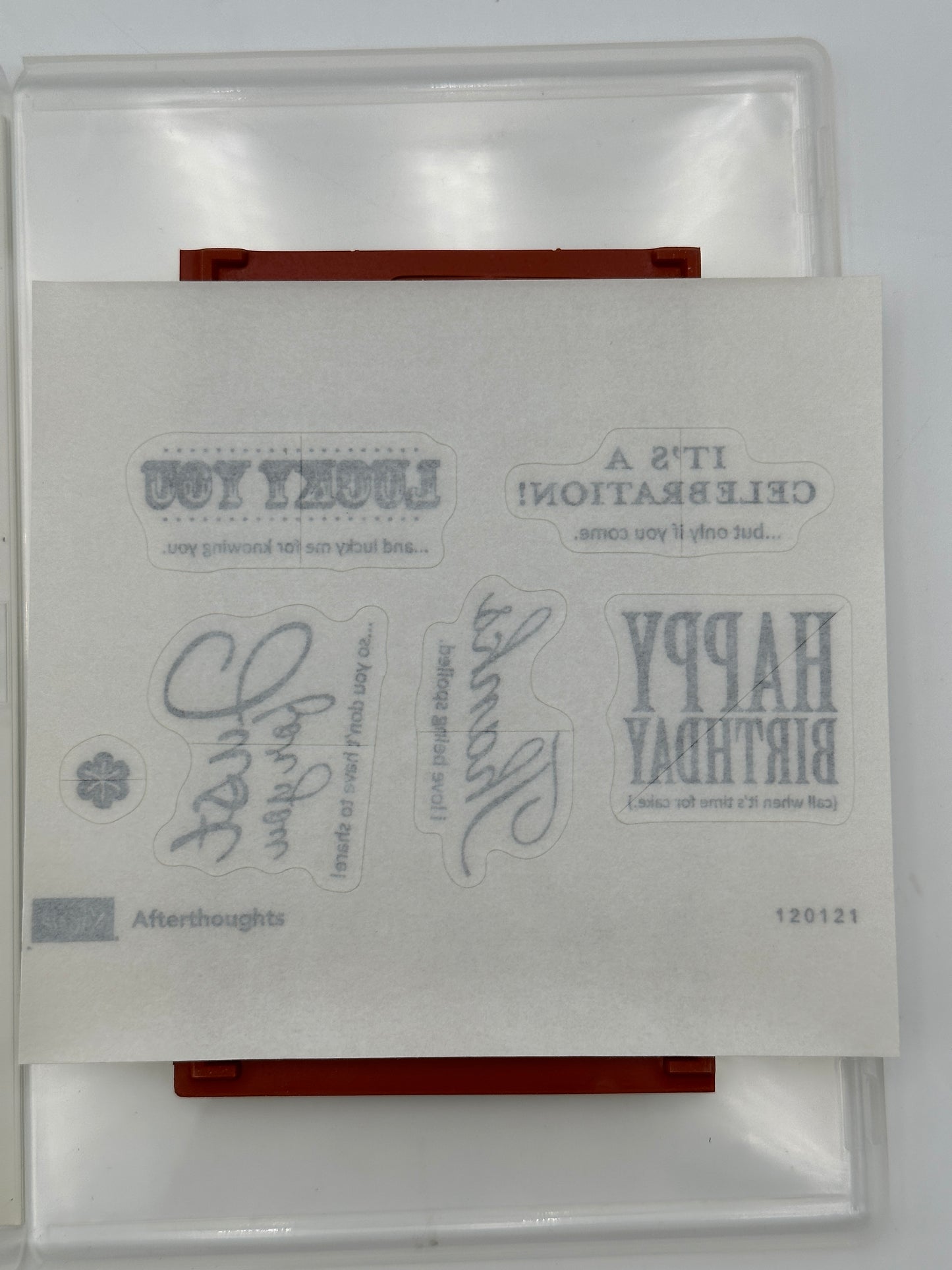 Stampin' Up! Afterthoughts Cling Stamp Set, never used - retired