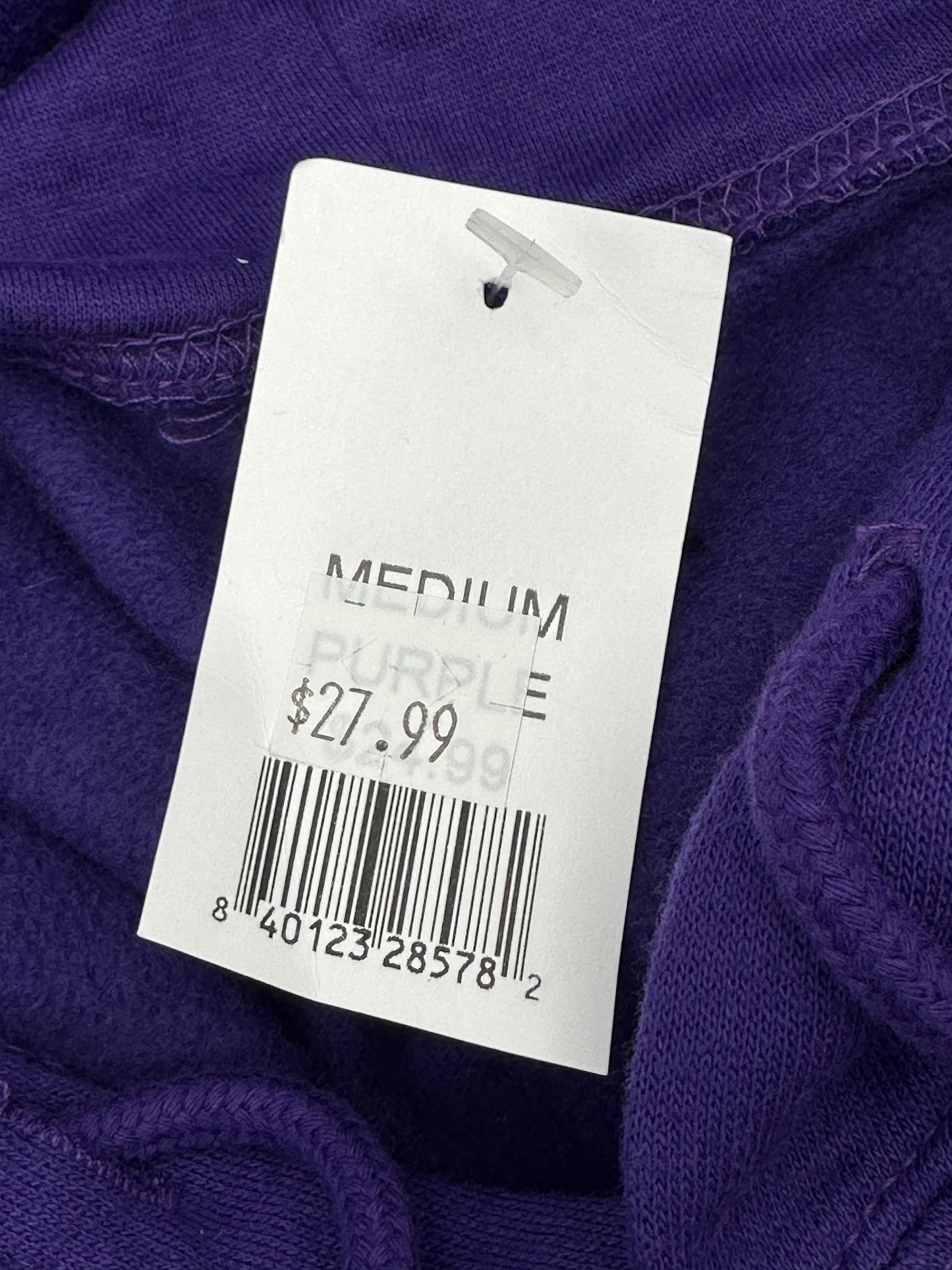 Point Sportswear Unisex Size M Purple "Arizona" Fleece Hoodie, new/NWT