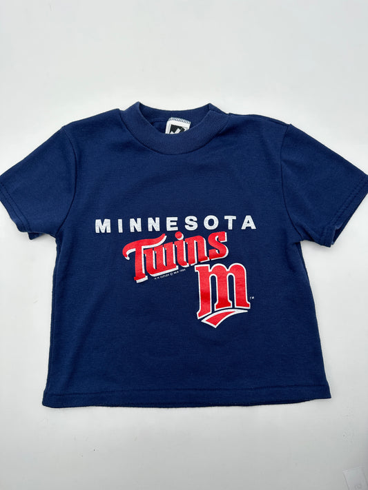 Jog Togs Youth M (5/6) Vintage Navy Blue Minnesota Twins Short Sleeve T-Shirt